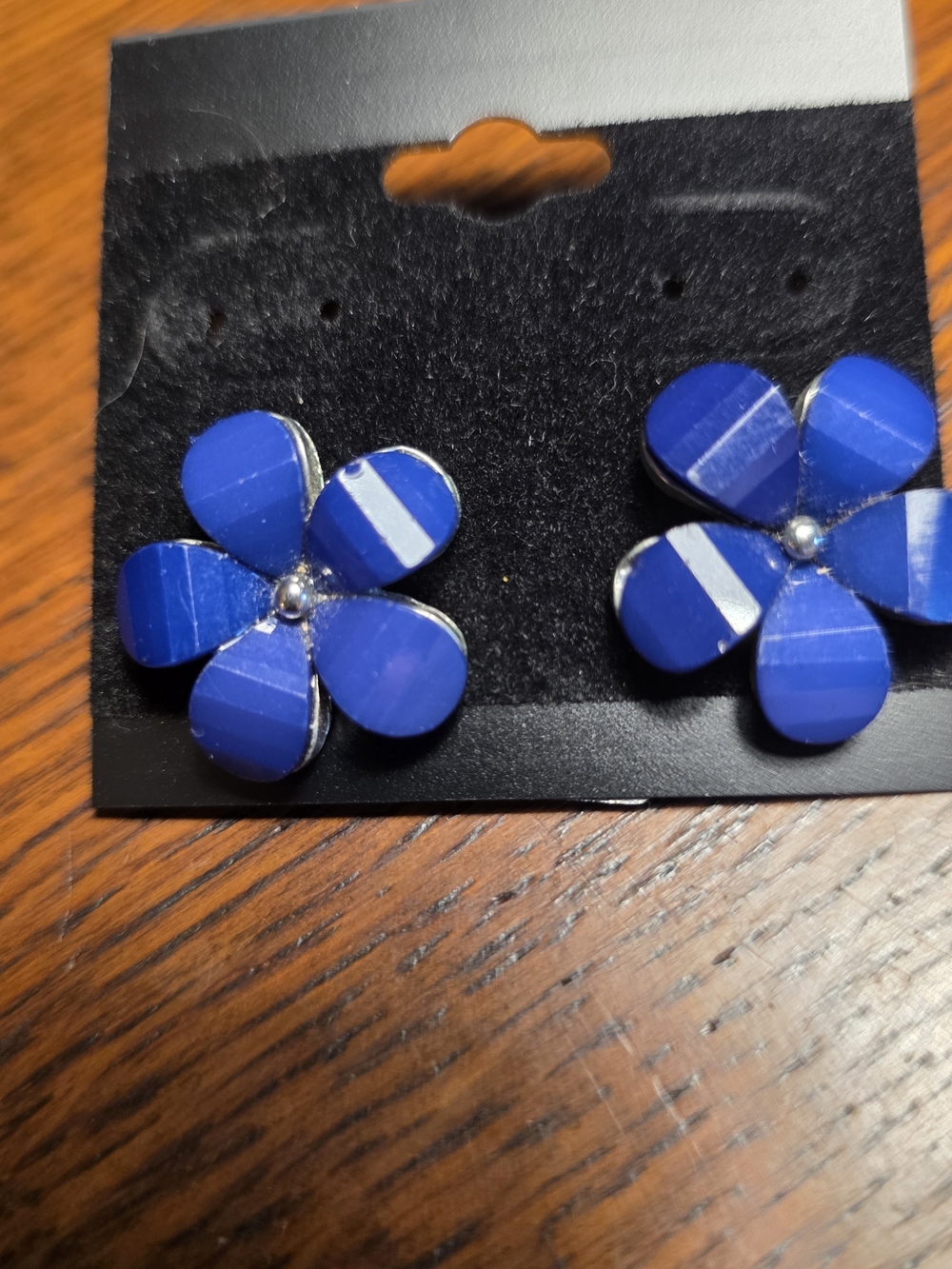 Blue Flower Stud Earrings - Classic Floral Women’s Jewelry